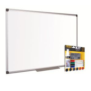 Bi-Office Magnetic Whiteboard and Kit Bundle