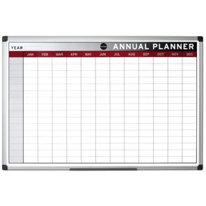 Bi-Office Magnetic Annual Planner 900 x 600mm 