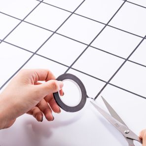 Adhesive Gridding Tape Black
